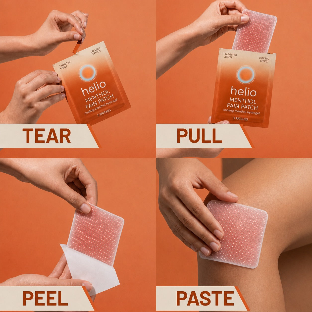 Helio Knee Pain Relief Cooling Patch